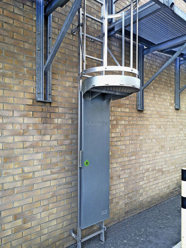 Cancelletto anti intrusione per scala in acciaio galvanizzato - CEC400 - Coutier Industrie - con gabbia di sicurezza / di sicurezza / bloccabile