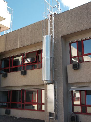 Scala da appoggio di sicurezza - Coutier Industrie - in acciaio galvanizzato / fissa / con gabbia di sicurezza