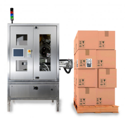 Etichettatrice automatica - Logomatic 850 One stop - LOGOPAK FRANCE - per pallet / per applicazione laterale / compatta