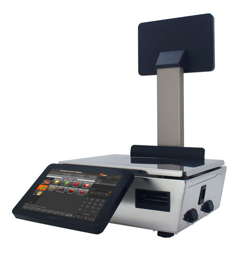 Bilancia elettronica - BM5 Junior Tower Label series - Balancas Marques Jose Pimenta Marques Lda. - da banco commerciale / con display LCD / con touch screen