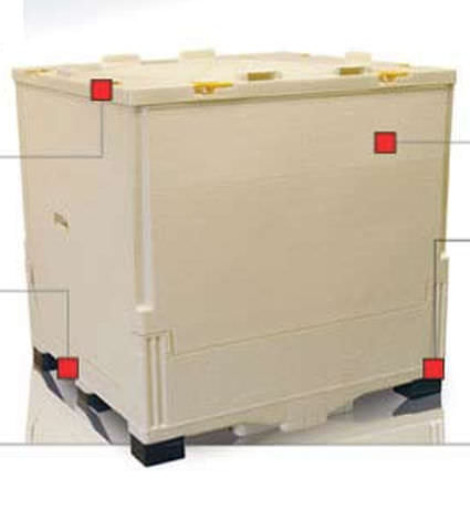 Contenitore IBC in PP - Caliber® series - Buckhorn - per prodotti farmaceutici / di stoccaggio / pieghevole