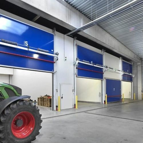 Porta scorrevole verticale - KH-1010 (V) - Salco Industrial Doors - in alluminio / in alluminio anodizzato / in gomma