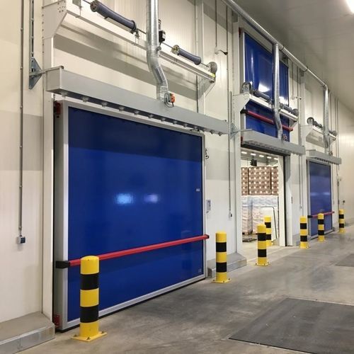 Porta scorrevole verticale - VH-1414 (V) - Salco Industrial Doors - in alluminio / in alluminio anodizzato / in gomma