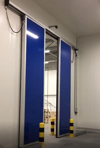 Porta scorrevole - VH-1414 - Salco Industrial Doors - in alluminio anodizzato / in gomma / in fibra di vetro