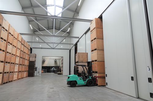 Porta ad avvolgimento - PKD-100S - Salco Industrial Doors - in acciaio / in gomma / per interno