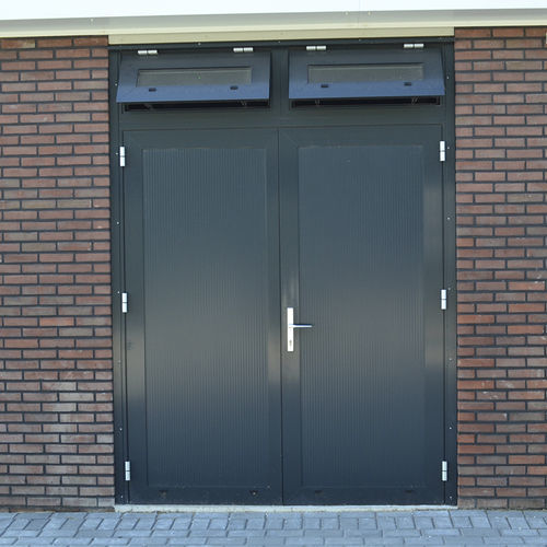 Porta girevole - DD(S)-1751 - Salco Industrial Doors - in acciaio / in alluminio / vetrata