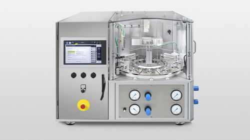 Alimentatore dosatore a tamburo - HOEFLIGER - di polvere / per prodotti farmaceutici / semiautomatico