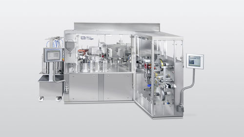 Riempitrice-opercolatrice automatico - LOT - HOEFLIGER - per sacchi / per bottiglie / per tubi