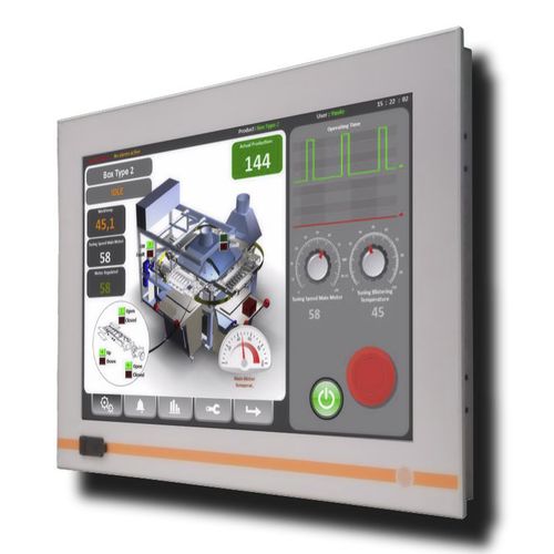Panel PC con touch screen resistivo a 5 fili - PSQ122 - PANEL Srl - con retroilluminazione a LED / di LCD / TFT LCD