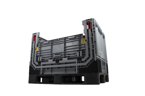 Cassa-pallet in plastica - SF 800 PES PB - Gamma Wopla - a pianali ripiegabili