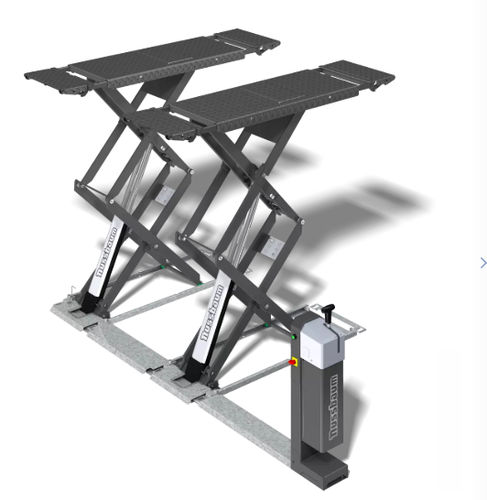 Ponte sollevatore a doppia forbice - JUMBO 3500 HF X-TEND - Otto Nussbaum GmbH & Co. KG - 3,5 tonnellate / idraulico / per automobile
