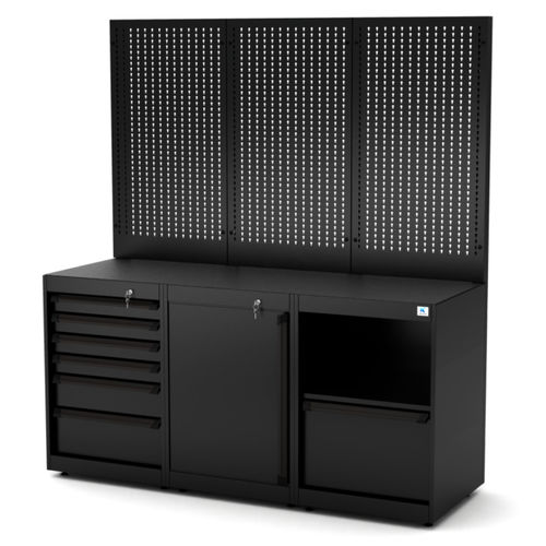 Banco da lavoro in metallo - WB-C184P - RO & Co. S.p.A. Keen Space - 6 cassetti / modulare