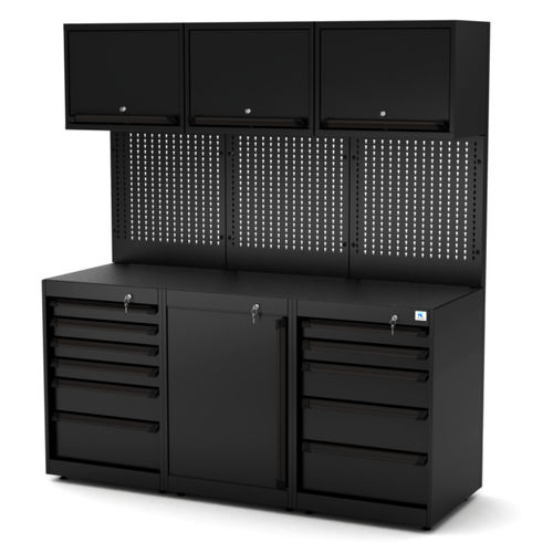 Banco da lavoro in metallo - WB-C183P - RO & Co. S.p.A. Keen Space - per officina / 6 cassetti / 5 cassetti
