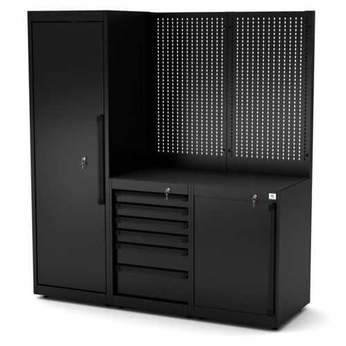 Banco da lavoro in metallo - WB-C182P - RO & Co. S.p.A. Keen Space - per officina / 6 cassetti / a porta
