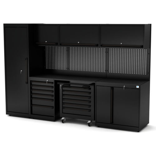 Banco da lavoro in metallo - WB-C302P - RO & Co. S.p.A. Keen Space - per officina / 6 cassetti / con 2 sportelli