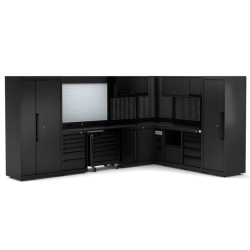 Banco da lavoro in metallo - WB-C391P - RO & Co. S.p.A. Keen Space - 6 cassetti / 5 cassetti / a 2 porte