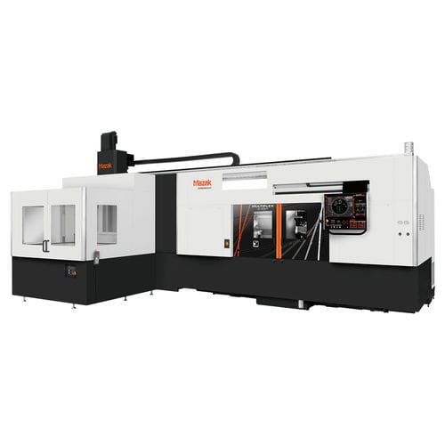 Centro di tornitura CNC - MULTIPLEX W - Mazak - 2 assi / a due mandrini / 12 utensili