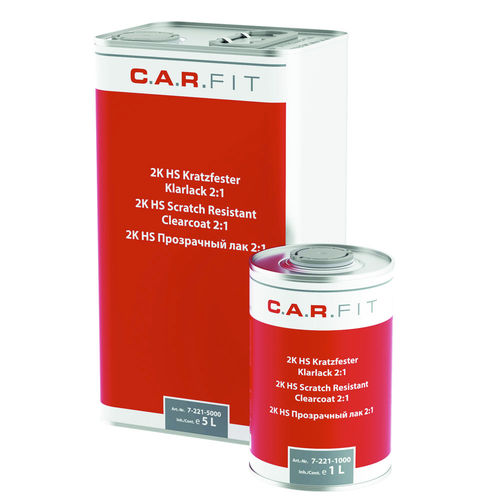 Vernice trasparente bicomponente - 7-322-2501 - August Handel GmbH - CARFIT - in acrilico / a base acqua / ad alta resistenza chimica