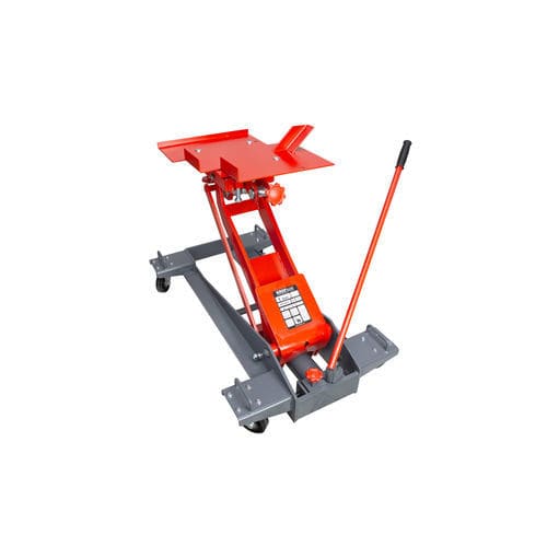 Cric martinetto con ruote (sollevatore con ruote) - 4925 - KROFtools Professional Tools - idraulico / 1 tonnellata / per trasmissione