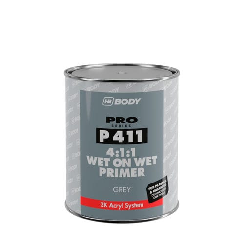 Primer in acrilico - P411  - HB BODY S.A. - per plastica / per applicazioni automotive / in mano unica