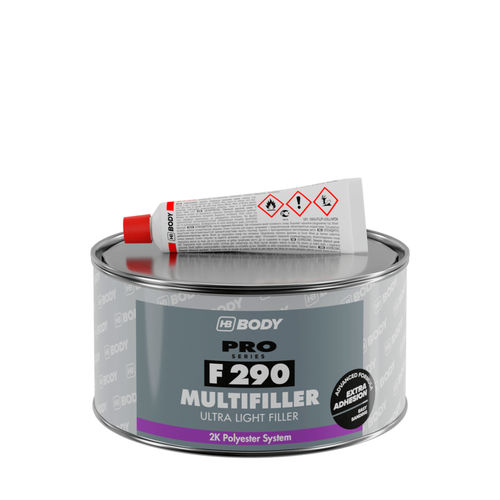 Mastice in poliestere - F290 - HB BODY S.A. - per lavorazione di metalli / per automobile / altamente adesivo