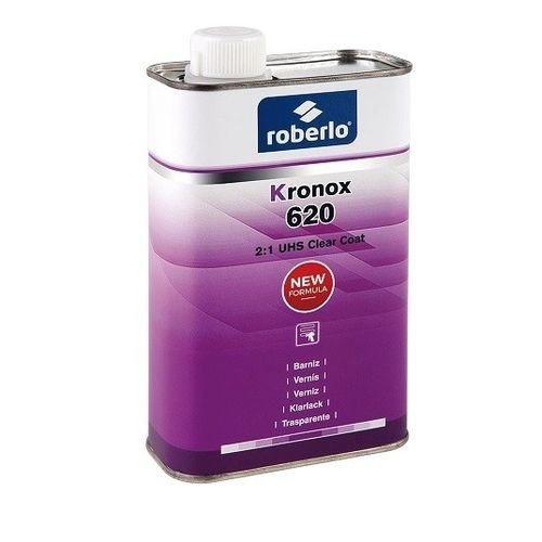 Vernice trasparente di finitura - KRONOX 620 - Roberlo S.A. - ad asciugatura rapida / bicomponente / per applicazioni automotive