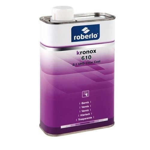 Vernice trasparente di finitura - KRONOX 610 - Roberlo S.A. - ad asciugatura rapida / bicomponente / per carrozzeria