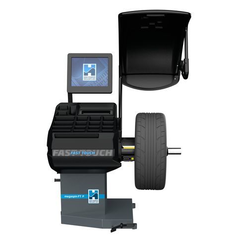 Equilibratrice per automobile - megaspin FT P - Hofmann Megaplan GmbH - con touch screen / assistita dal calcolatore