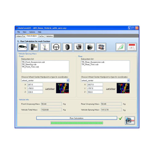 Software di supervisione - AutoConv A2C - AMET Srl - di simulazione dinamica / per applicazioni automobilistiche
