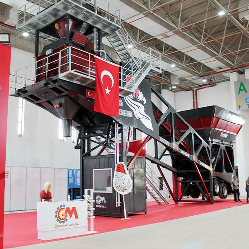 Centrale di betonaggio mobile - M series - GENERAL MAKINA - 2 assi / automatico / compatto