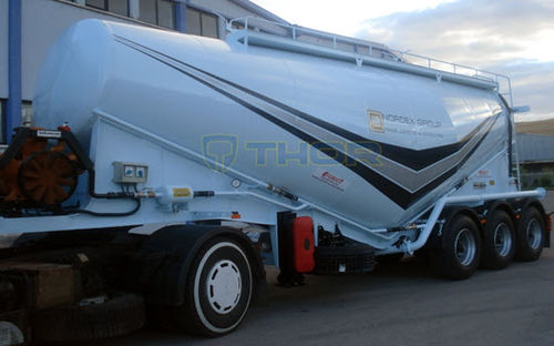 Rimorchio per cemento - ThorTrailer - a 3 assi / trainato / elevabile