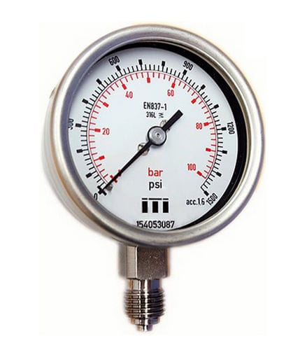 Manometro con quadrante - RCh / RChG 63-3 - Instruments to Industry - in acciaio inossidabile / in alluminio / a tubo Bourdon