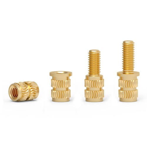 Inserto zigrinato - HL series - Shenzhen In-saiL Precision Parts Co.,Ltd - filettato / a pressare / in ottone