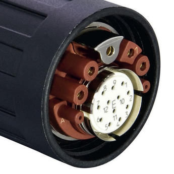 Connettore ibrido - IC AUTOMATION - diritto / con blocco / M23