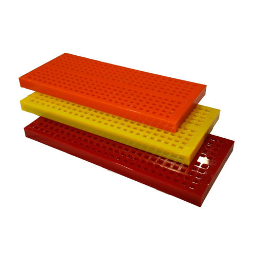 Pannello per vagliatura in poliuretano - Thejo Engineering Ltd - in gomma / perforato