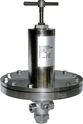 Regolatore di pressione per gas - R74 - ALPHA AUTOMATISMES Sarl - per aria compressa / per gas neutro / a membrana