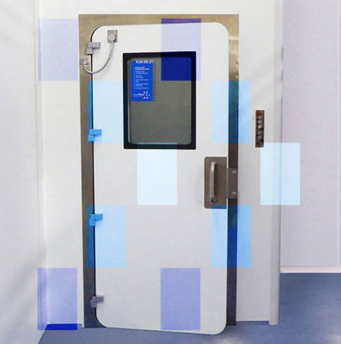 Porta per camera bianca - PJH 90.21V - ALBIAN GROUP - con cerniera / di sicurezza / con guarnizione gonfiabile