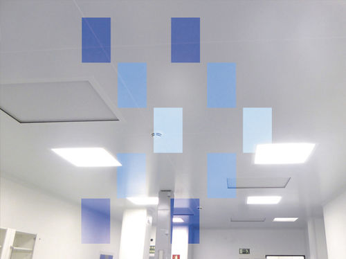 Pannello isolante per soffitto - ALBIAN GROUP - anima in schiuma / rivestimento in alluminio / per laboratorio