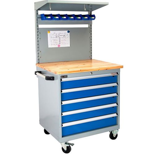 Armadio da officina - FZ-1034 - ChengDu SanJi Technology Co.,LTD - porta-attrezzi / con rotelle / 5 cassetti