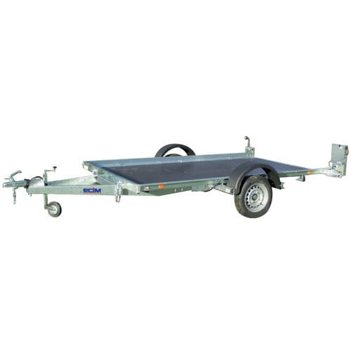 Rimorchio a pianale - REV series  - ECIM Remorques - per attrezzatura industriale / da cantiere / per rifiuti