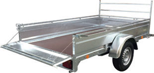 Rimorchio per attrezzatura industriale - RE series - ECIM Remorques - da cantiere / per rifiuti / per legna