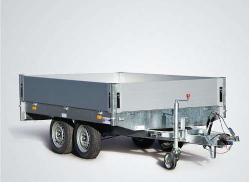 Rimorchio a pianale - PLTA - Hubière Remorques - per automobile / a 2 assi / con frenatura inerziale