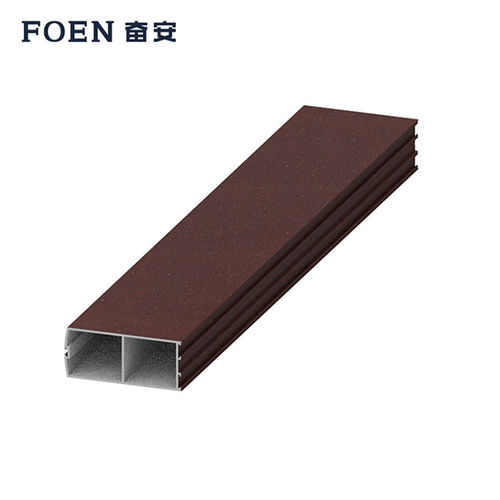 Profilo in alluminio anodizzato - FA022 - Fujian Fen'an Aluminium Co., Ltd. - in acciaio inossidabile / rettangolare / per telai