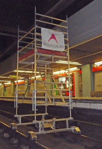 Ponteggio amovibile - FT-054  - ACCESUS - per facciata / modulare / con scala