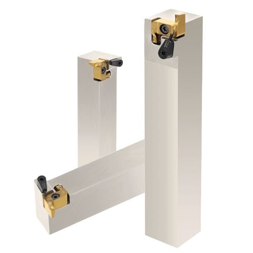 Utensile per scanalare e tranciare frontale - RUSH - TAEGU TEC España - esterno / a flangia / con fluido di raffreddamento ad alta pressione