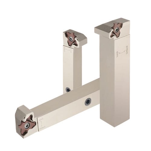 Utensile per scanalare e tranciare a flangia - QUAD-RUSH - TAEGU TEC España - con fluido di raffreddamento ad alta pressione