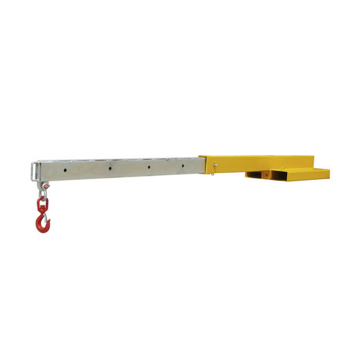 Gru a bandiera per carrello elevatore - FJCL - Longhe Intelligent Equipment Manufacturing Co.,Ltd - telescopica / con dispositivo di presa