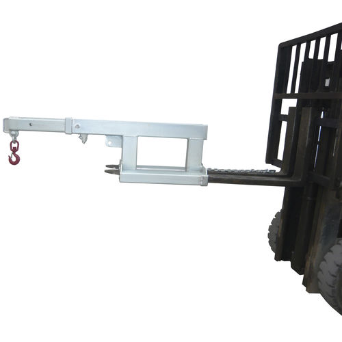 Gru a bandiera per carrello elevatore - FJS - Longhe Intelligent Equipment Manufacturing Co.,Ltd - telescopica / con dispositivo di presa