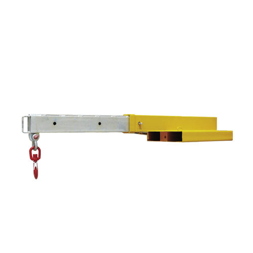 Gru a bandiera per carrello elevatore - FJCS - Longhe Intelligent Equipment Manufacturing Co.,Ltd - telescopica / con dispositivo di presa