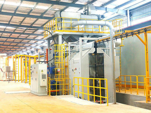 Granigliatrice a trasportatore aereo - MCT series - MAYFLAY Machinery (Huizhou) Co., Ltd. - a girante / per metallo / automatica